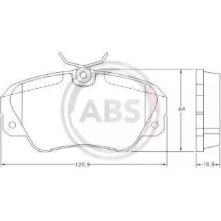 Передні гальмівні колодки A.B.S. для Opel Omega, Senator, Vauxhall Carlton, Senator, Cadillac Catera (87-03) 36749