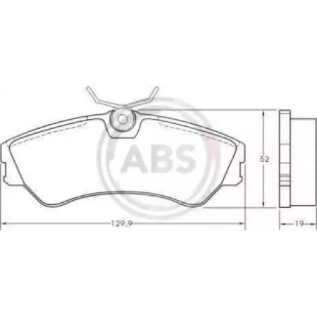 Передние тормозные колодки A.B.S. для Volkswagen T4 (90-03) (TRW) R14 36752