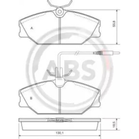 Передние тормозные колодки A.B.S. для Renault Megane, Scenic, Laguna, Safrane, Sport (92-03) 36769