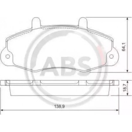Передние тормозные колодки A.B.S. для Ford Transit T12 (91-00) 36775