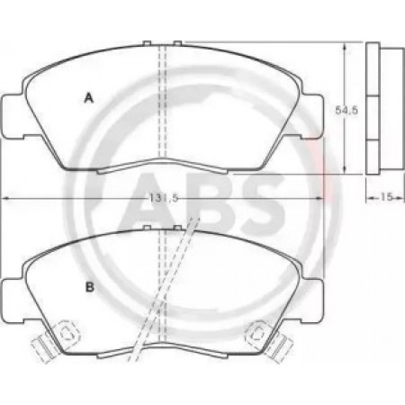 Передні гальмівні колодки A.B.S. для Honda Civic (87-01) (Sumitomo) 36784