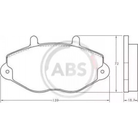 Передні гальмівні колодки A.B.S. для Ford Transit (94-02) 36785