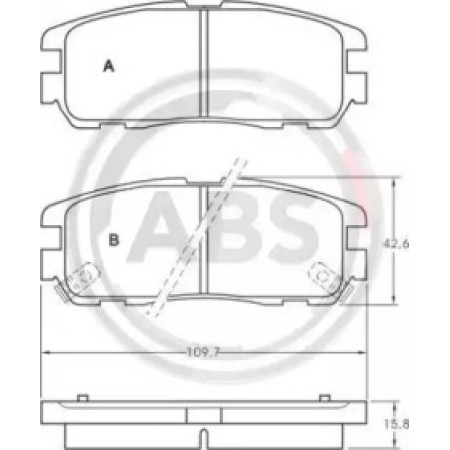 Задні гальмівні колодки A.B.S. для Isuzu Trooper, Opel Frontera, Monterey (91-04) 36794