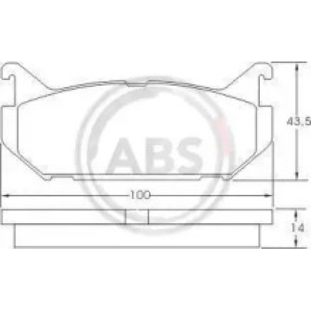 Задні гальмівні колодки A.B.S. для Mazda 626 (91-02) (Akebono) 36796