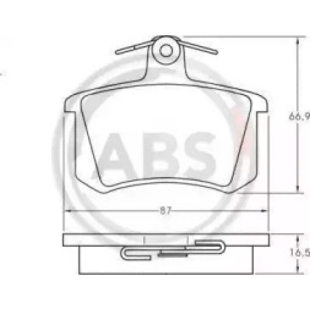 Задні гальмівні колодки A.B.S. для Audi 100, 80, A4, A6, A8 (84-08) 36818