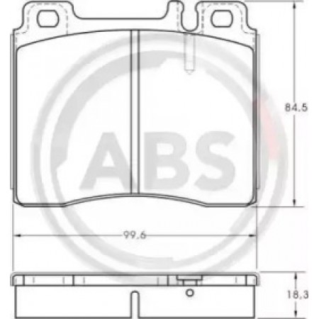 Передние тормозные колодки A.B.S. для Mercedes W140, W124 (91-99) 36825
