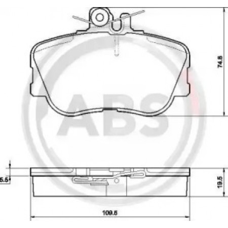 Передні гальмівні колодки A.B.S. для Mercedes C180-280 W202 (93-00) (Lucas) 36838