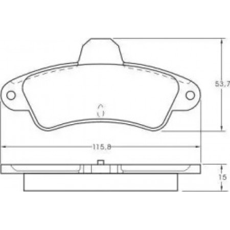 Задні гальмівні колодки A.B.S. для Ford Mondeo (93-00) (Bendix) (без датчика) (115.8x53.7x15) 36844
