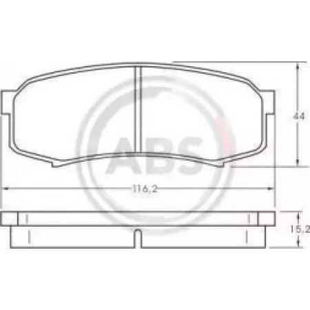 Задні гальмівні колодки A.B.S. для Toyota Land Cruiser (84-) 36875