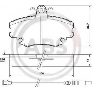 Тормозные колодки перед. Logan 05-/Megane 96-03/Clio 91-05 (36881)