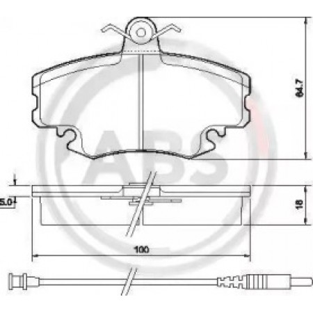Передние тормозные колодки A.B.S. для Renault Logan, Megane, Clio (91-05) 36881