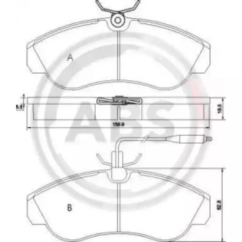 Тормозные колодки перед. Ducato/Boxer 94-02 (1.8t) (36884)