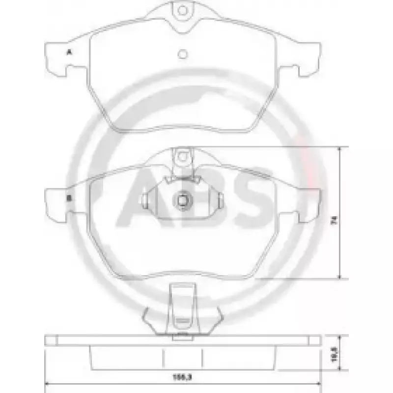 Тормозные колодки перед. Vectra B 95-03 (ATE) (36897)