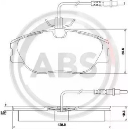 Передние тормозные колодки A.B.S. для Citroen Jumpy, Fiat Scudo, Peugeot Expert (96-) (Lucas) 36899