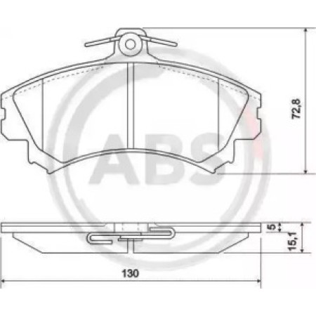 Передние тормозные колодки A.B.S. для Mitsubishi Colt, Volvo S40, V40 (95-) (TRW) 36919