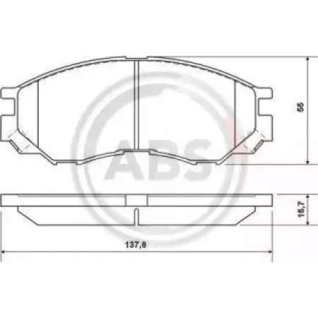 Передні гальмівні колодки A.B.S. для Mitsubishi L200, Strakar, L400, Space Gear (94-07) 36925