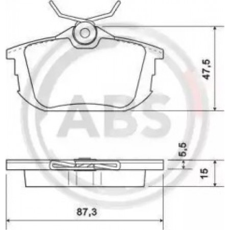 Задние тормозные колодки A.B.S. для Mitsubishi Carisma, Colt (95-12) (TRW) 36950