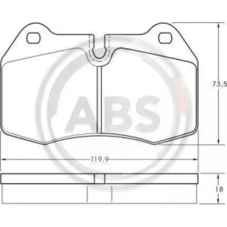 Передні гальмівні колодки A.B.S. для BMW 5 E39, 7 E38 (96-04) (Brembo) 36958