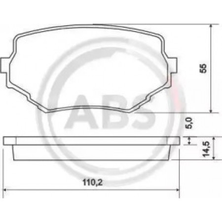 Передние тормозные колодки A.B.S. для Suzuki Grand Vitara, Grand Escudo, Escudo, Vitara (95-06) 36965