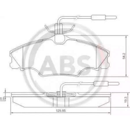 Передние тормозные колодки A.B.S. для Peugeot 406 (95-04) (TRW) 36976
