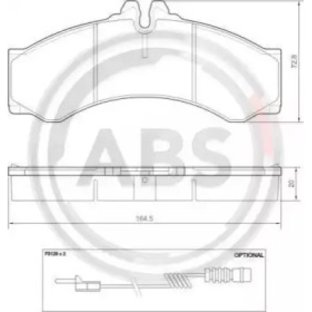 Передні/Задні гальмівні колодки A.B.S. для Mercedes Sprinter, Volkswagen LT (96-06) (спарка), Mercedes Vario 2.9TD 37000