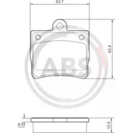 Задние тормозные колодки A.B.S. для Mercedes C180, C200, C230 (93-) (ATE) 37006
