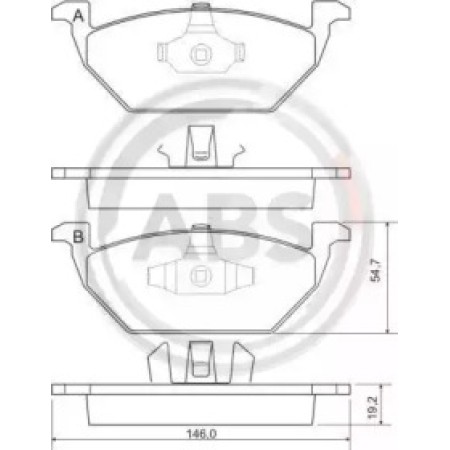 Передние тормозные колодки A.B.S. для Volkswagen Caddy III, Golf V, Passat B6, Skoda Octavia A5 37008
