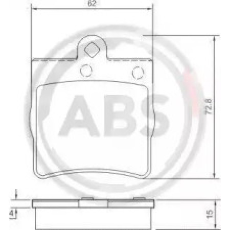 Задние тормозные колодки A.B.S. для Mercedes C, E-Класс W202, 203, 210 (ATE) 37021