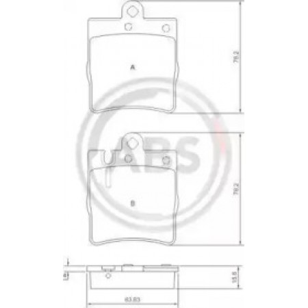 Задние тормозные колодки A.B.S. для Mercedes C, E-Класс W202, 210, W211 4Matic (ATE) 37022