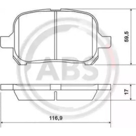 Передние тормозные колодки A.B.S. для Toyota Avalon, Camry, Lexus ES, Mark, RX (96-06) 37033