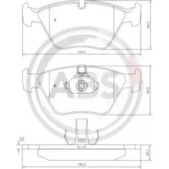 Тормозные колодки перед. BMW 5 (E39) 2.0-3.5i 95-03 (37036)