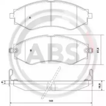 Тормозные колодки перед Astra/Lacetti/Lanos/Nubira 1.6/2.0/2.5 (37053)