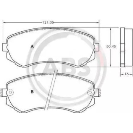 Задние/передние тормозные колодки A.B.S. для Nissan Patrol, Almera (95-) 37082