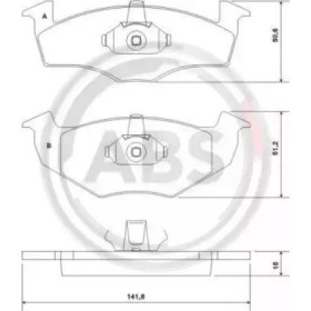 Передние тормозные колодки A.B.S. для Volkswagen Polo, Golf (91-01) (ATE) 37092