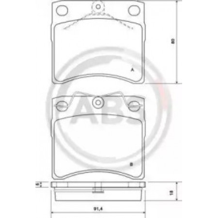 Передні гальмівні колодки A.B.S. для Volkswagen Transporter (96-03) 37099