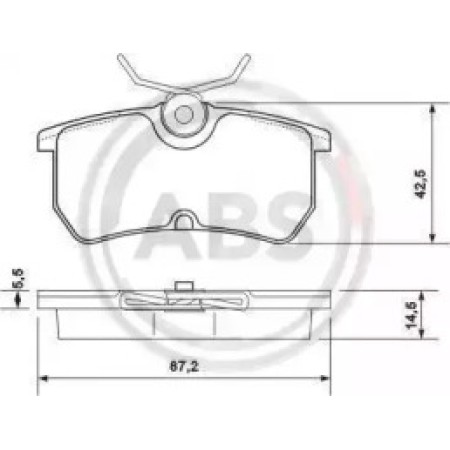 Задні гальмівні колодки A.B.S. для Ford Fiesta, Focus (98-08) (TRW) 37101