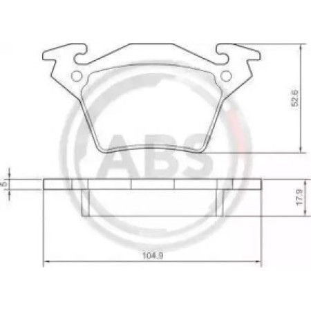 Задние тормозные колодки A.B.S. для Mercedes W638 (95-03) 37104