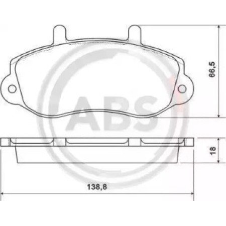 Передние тормозные колодки A.B.S. для Renault Master, Opel Movano (98-) (R15) 37111