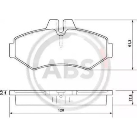 Задние тормозные колодки A.B.S. для Mercedes Sprinter 311-316 (00-06) (Bosch) 37124