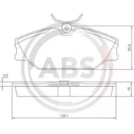 Передні гальмівні колодки A.B.S. для Renault Clio, Megane, Laguna (93-) (TRW) 37138