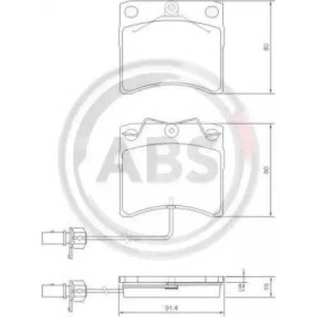 Передні гальмівні колодки A.B.S. для VW T4 (90-03) (TRW) 37144