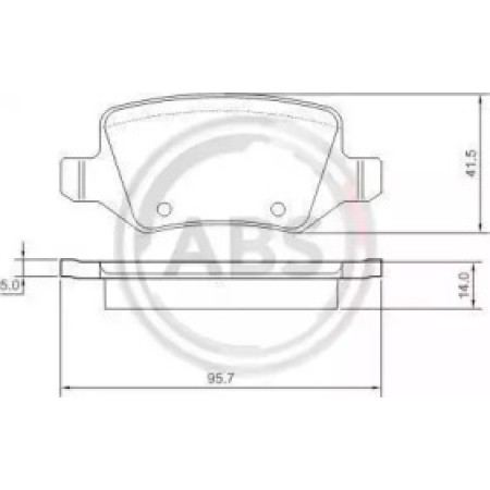 Задние тормозные колодки A.B.S. для Mercedes A-Class W168, W169 (97-12) (TRW) 37146