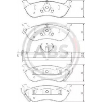 Тормозные колодки зад. MB M-Class (W163) 98-05 (Bosch) (37148)