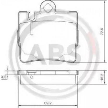 Задние тормозные колодки A.B.S. для Mercedes W220, C215 (98-) (ATE) 37150