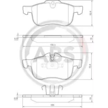 Передні гальмівні колодки A.B.S. для Rover 75 (99-06) 37151