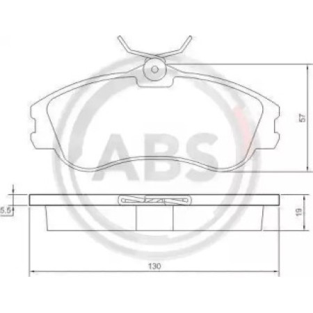 Передние тормозные колодки A.B.S. для Citroen Berlingo, Peugeot Partner (96-01) (Lucas) 37152