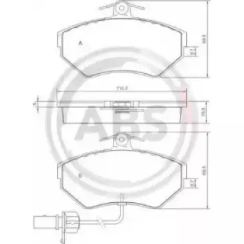 Тормозные колодки перед. AUDI A4/SEAT CORDOBA/VW PASSAT 1.6-1.9DH 94-02 (TRW) (37160)