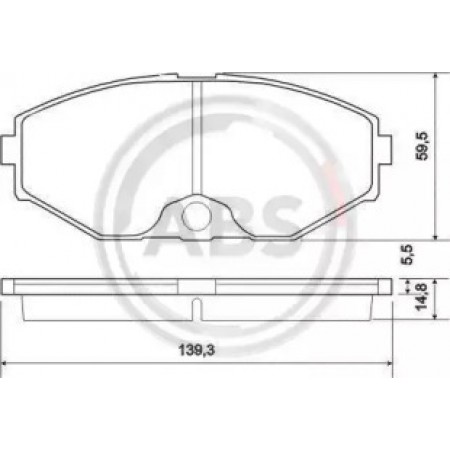 Передні гальмівні колодки A.B.S. для Nissan Cefiro, Maxima, Infiniti J Series, Q45 (89-03) 37161
