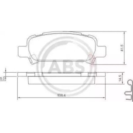 Задні гальмівні колодки A.B.S. для Subaru Impreza, Forester (94-) (Akebono) 37164