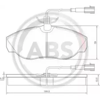 Тормозные колодки перед. Ducato/Boxer 94-02 (1.4t) (37172)